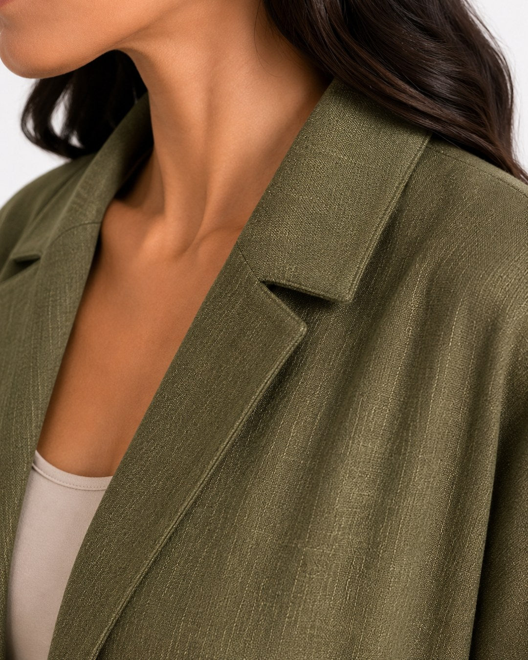 Relaxed Fit Long Coat Olive