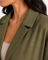 Relaxed Fit Long Coat Olive
