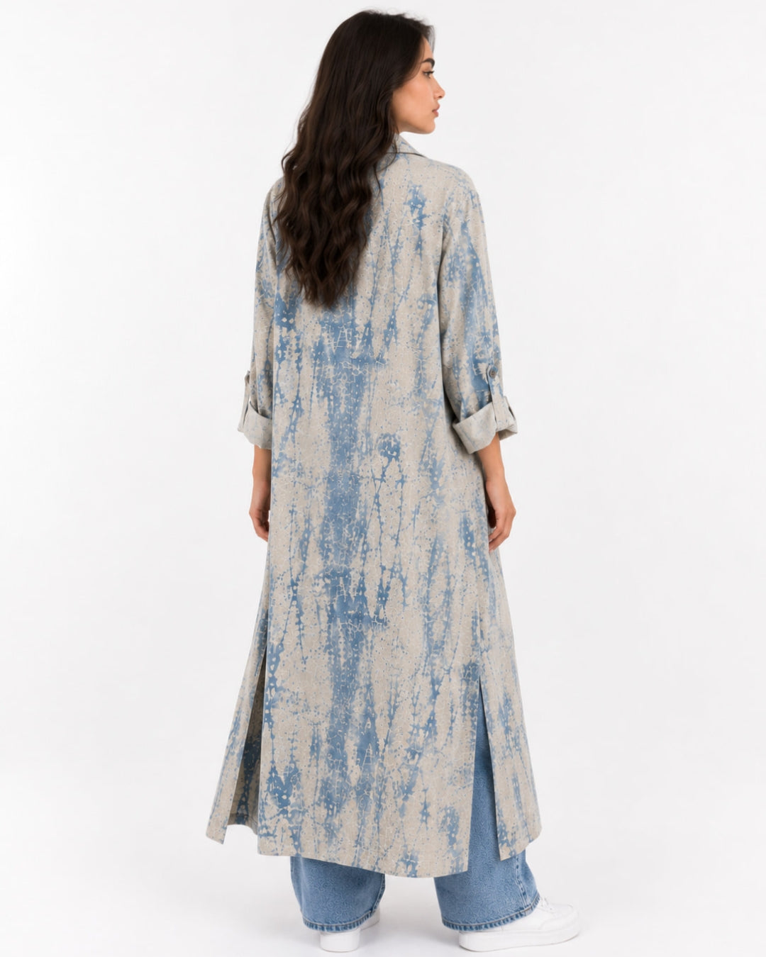 Blue Tie-Dye Coat