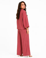 Rose Relaxed Fit Striped Set