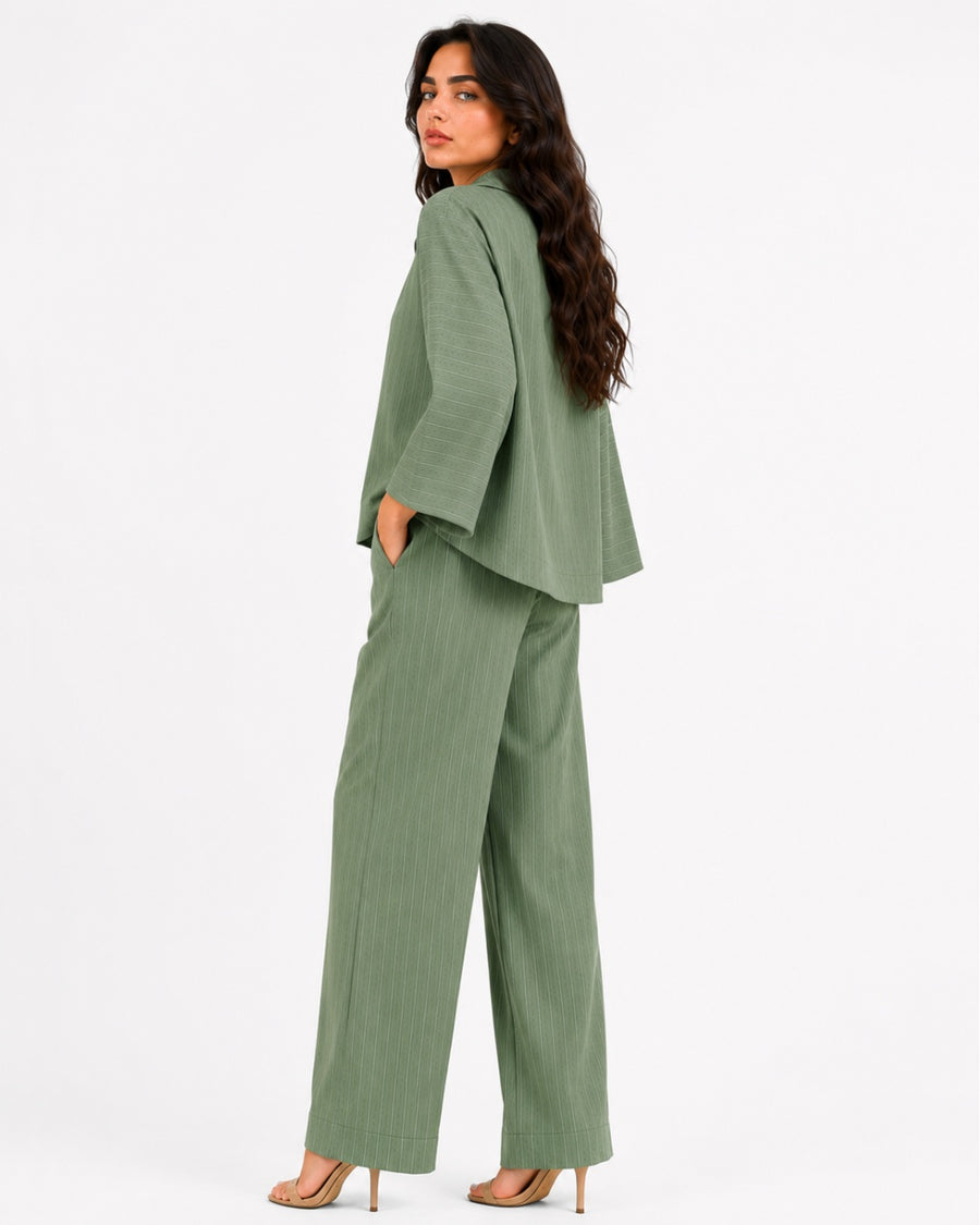 Mint Relaxed Fit Striped Set