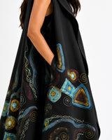 Abstract Hand Painted Draped Vest