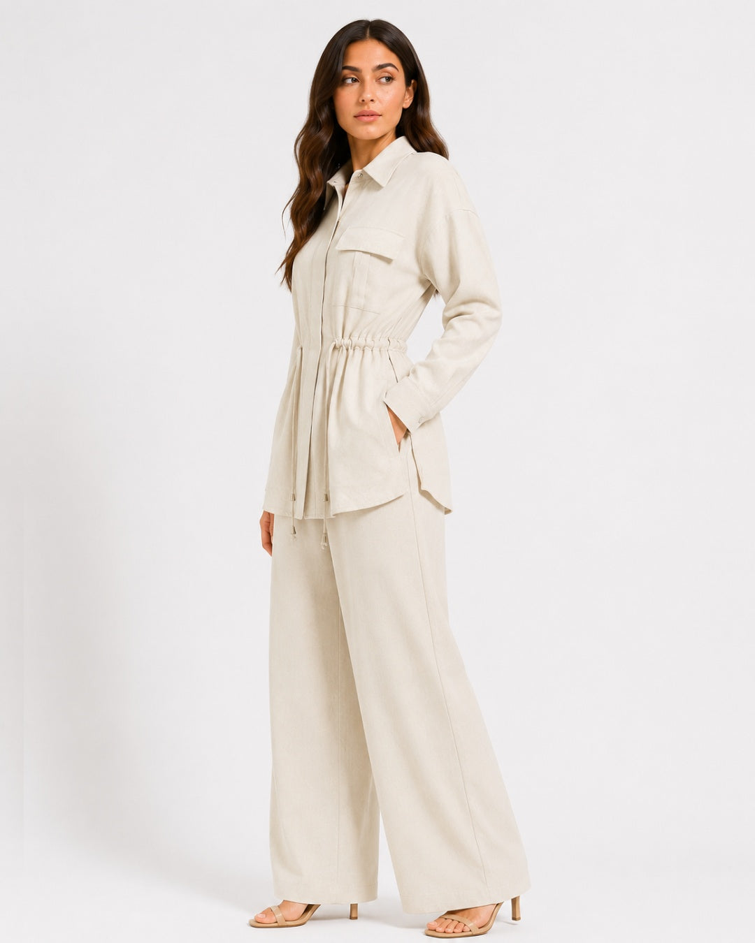 Beige Soft Tailored Set