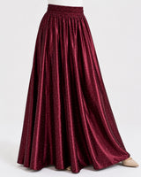 Burgundy Polka Dot Skirt