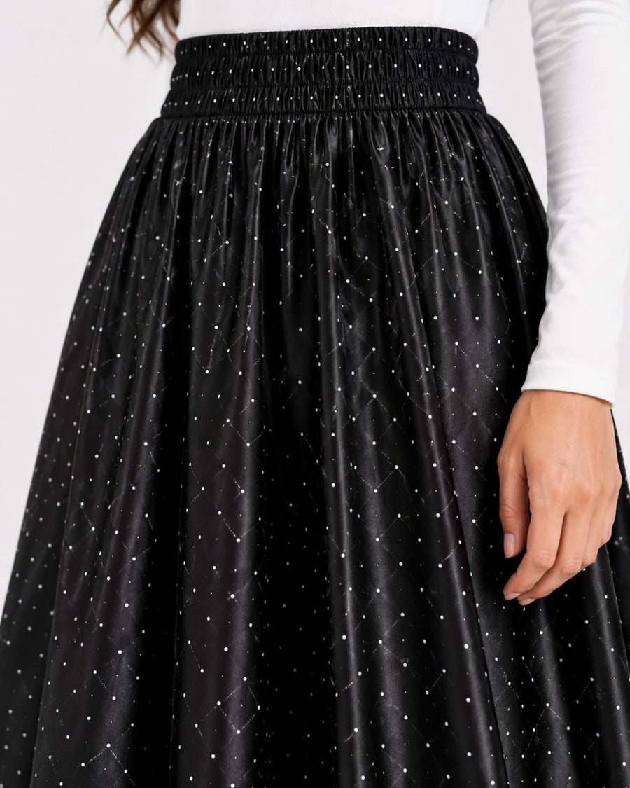 Black Polka Dot Skirt