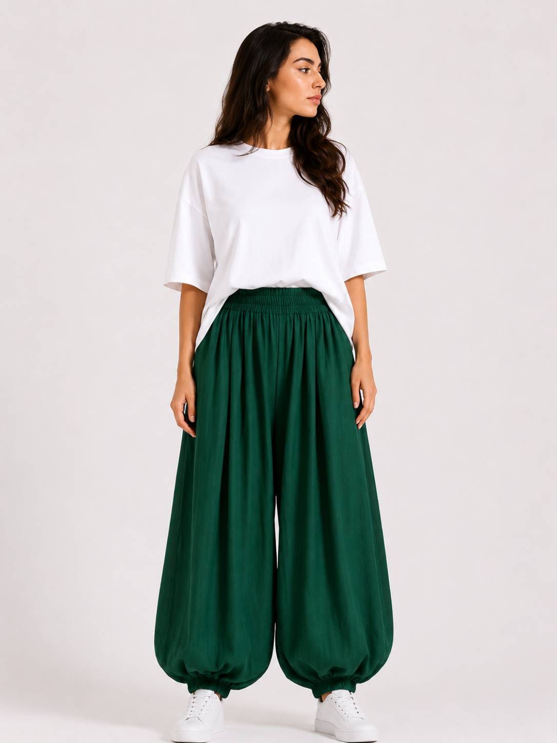 Teal Balloon Trousers