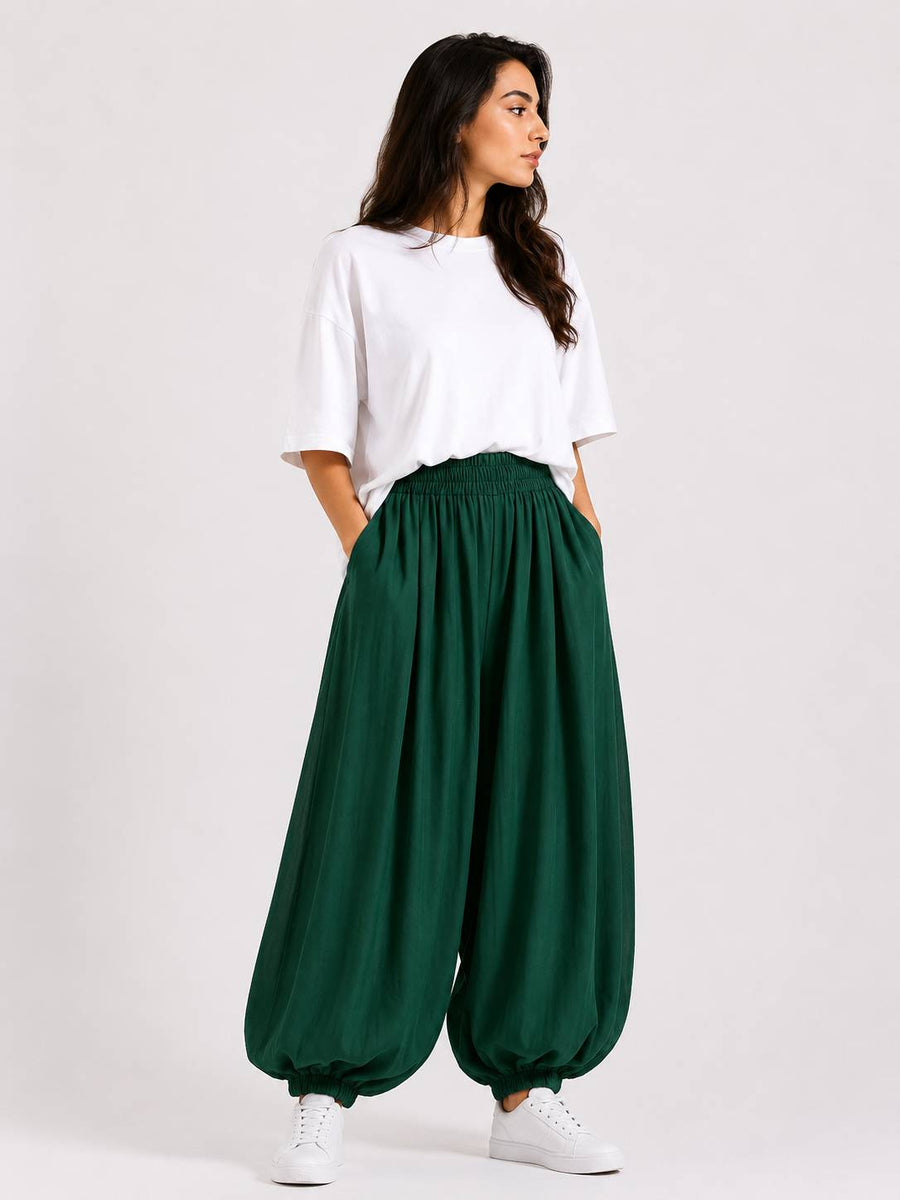 Teal Balloon Trousers