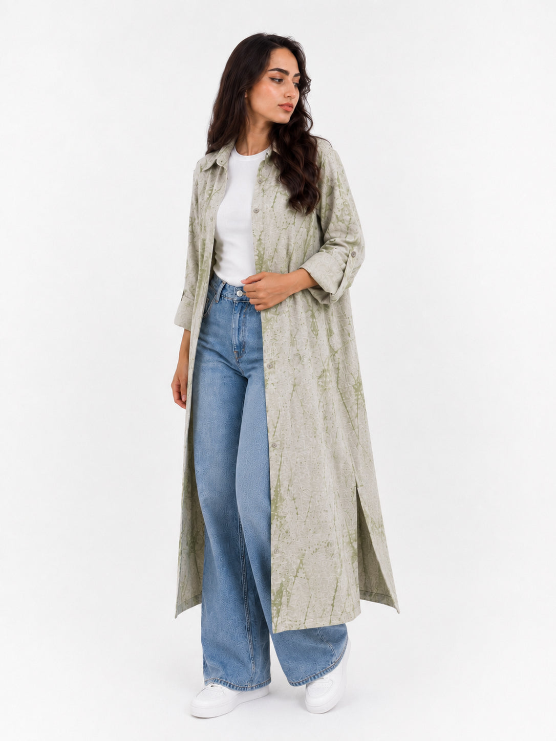 Green Tie-Dye Coat