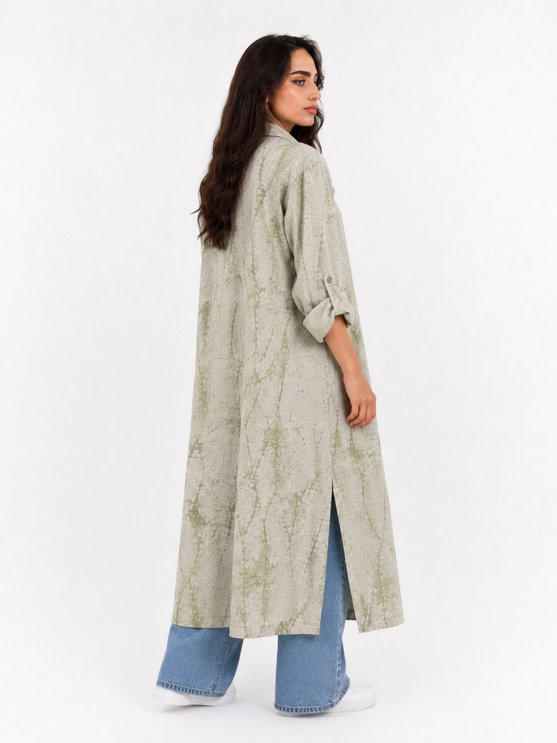 Green Tie-Dye Coat